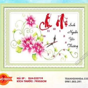Tranh thêu chữ thập Cha Mẹ DLH-222719 kích thước 79cm x 53cm