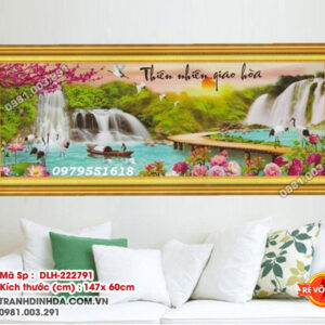 Tranh thêu chữ thập Thiên Nhiên Giao Hòa DLH-222791 kích thước 147cm x 60cm