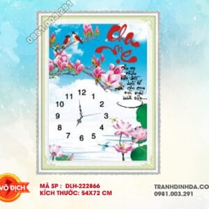 Tranh thêu chữ thập Cha Mẹ DLH-222866 kích thước 54cm x 72cm