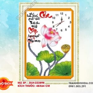 Tranh thêu chữ thập Cha Mẹ DLH-222898 kích thước 48cm x 64cm