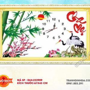 Tranh thêu chữ thập Cha Mẹ DLH-222909 kích thước 67cm x 43cm