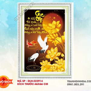 Tranh thêu chữ thập Cha Mẹ DLH-222914 kích thước 46cm x 66cm