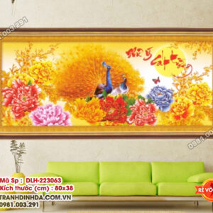 Tranh thêu chữ thập Như Ý Cát Tường DLH-223063 kích thước 80cm x 38cm