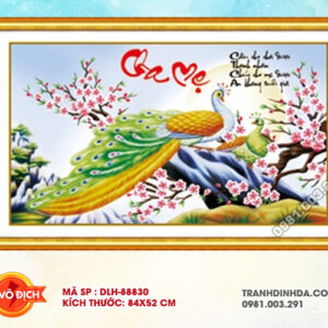 Tranh thêu chữ thập Cha Mẹ DLH-88830 kích thước 84cm x 52cm