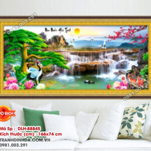 Tranh thêu chữ thập Non Nước Hữu Tình DLH-88845 kích thước 166cm x 74cm