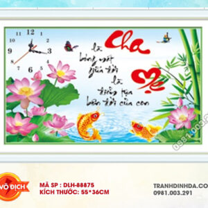 Tranh thêu chữ thập Cha Mẹ DLH-88875 kích thước 55cm x 36cm