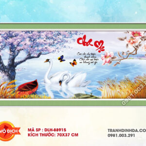 Tranh thêu chữ thập Cha Mẹ DLH-88915 kích thước 70cm x 37cm