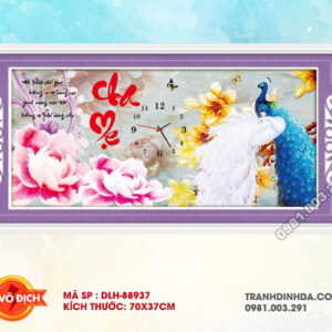 Tranh thêu chữ thập Cha Mẹ DLH-88937 kích thước 70cm x 37cm