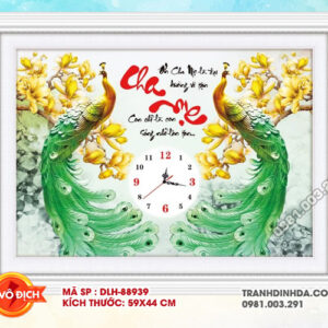 Tranh thêu chữ thập Cha Mẹ DLH-88939 kích thước 59cm x 44cm
