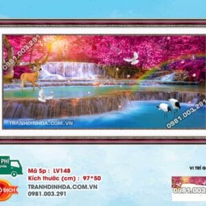 Tranh đính đá Thiên Nhiên Giao Hòa LV148 kích thước 97cm x 50cm