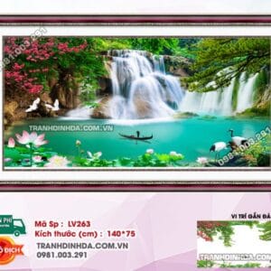 Tranh đính đá Thiên Nhiên Giao Hòa LV263 kích thước 140cm x 75cm