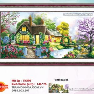 Tranh đính đá Tổ Ấm Hạnh Phúc LV290 kích thước 146cm x 75cm