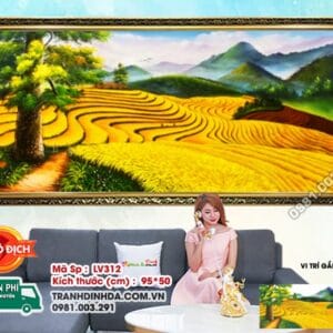 Tranh đính đá Nấc Thang Thiên Đường LV312 kích thước 95cm x 50cm