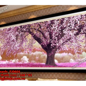 Tranh thêu chữ thập cây tình yêu FJ0605 kích thước 168cm x 92cm