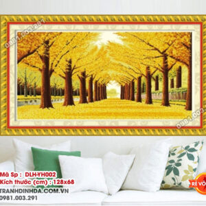 Tranh thêu chữ thập Con Đường Mùa Thu DLH-YH002 Kích thước 128cm x 68cm