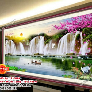 Tranh thêu chữ thập Thiên Nhiên Kỳ Vĩ FJ0538 Kích thước 180cm x 78cm