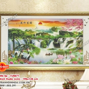 Tranh thêu chữ thập Thiên Nhiên Giao Hòa FJ0671 Kích thước 195cm x 125cm