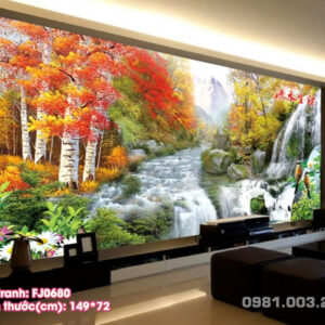 Tranh thêu chữ thập Phong Cảnh FJ0680 kích thước 149cm x 72cm