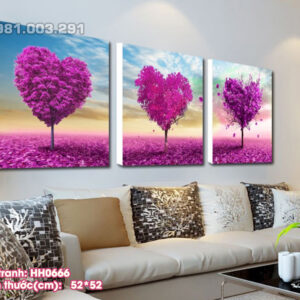 Tranh thêu chữ thập Cây Tình Yêu HH0666 kích thước 52cm x 52cm