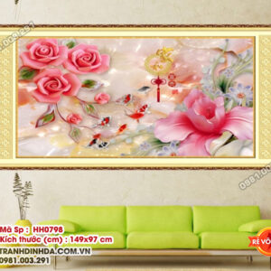 Tranh thêu chữ thập Thuận hòa phú quý HH0798 Kích thước 149cm x 97cm