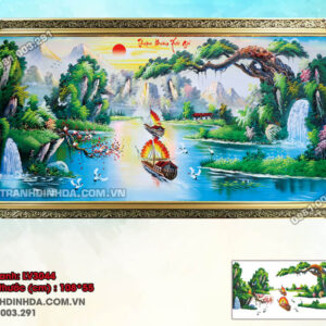 Tranh thêu chữ thập Thuận Buồm Xuôi Gió LV3044 Kích thước 108x55cm