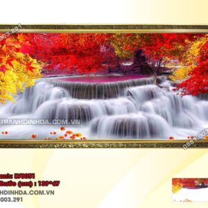 Tranh thêu chữ thập Lưu Thủy Sinh Tài LV3051 Kích thước 139x67cm