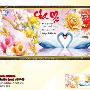 Tranh thêu chữ thập Cha Mẹ LV3065 Kích thước 84x43cm