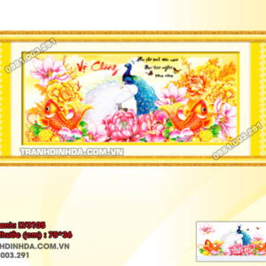 Tranh thêu chữ thập Cha Mẹ LV3105 Kích thước 75x36cm