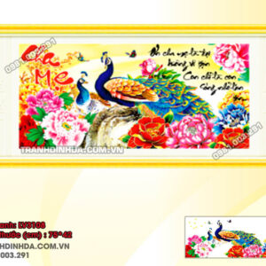 Tranh thêu chữ thập Cha Mẹ LV3108 Kích thước 75x42cm