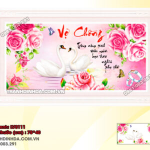 Tranh thêu chữ thập Vợ Chồng LV3111 Kích thước 75x40cm