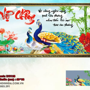 Tranh thêu chữ thập Vợ Chồng LV3128 Kích thước 68x38cm