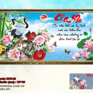 Tranh thêu chữ thập Cha Mẹ LV3142 Kích thước 72x39cm