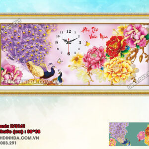 Tranh thêu chữ thập Phu Thê Viên mãn LV3161 Kích thước 88x38cm
