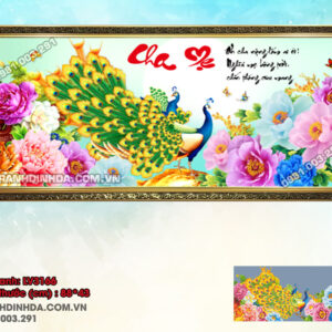 Tranh thêu chữ thập Cha Mẹ LV3166 Kích thước 88x43cm