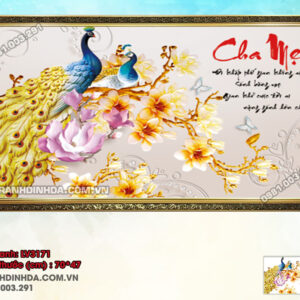 Tranh thêu chữ thập Cha Mẹ LV3171 Kích thước 70x47cm
