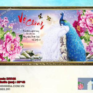 Tranh thêu chữ thập Vợ Chồng LV3182 Kích thước 83x43cm