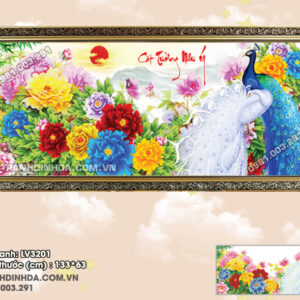 Tranh thêu chữ thập Cát Tường Như Ý LV3201 Kích thước 133x63cm