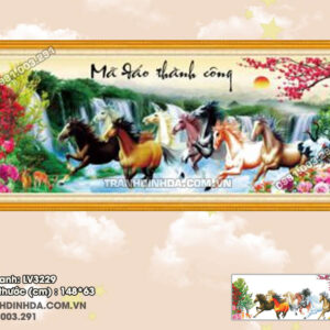 Tranh thêu chữ thập Mã Đáo Thành Công LV3229 Kích thước 148cmx63cm