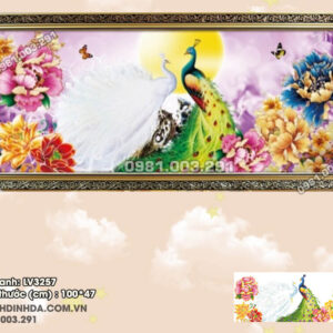 Tranh thêu chữ thập Phú Quý Bình An LV3257 Kích thước 100cmx47cm