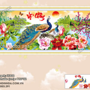 Tranh đính đá Vợ Chồng LV333 kích thước 112cm x 52cm