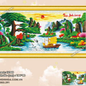 Tranh đính đá Thuận Buồm Xuôi Gió LV345 kích thước 194cm x90cm