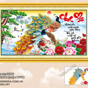 Tranh đính đá Cha Mẹ LV355 kích thước 80cm x50cm