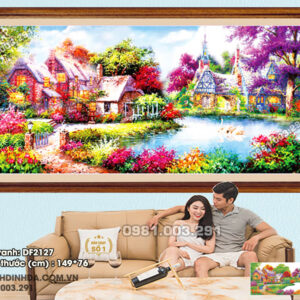 Tranh đính đá ABC Tổ Ấm Hạnh Phúc DF2127 kích thước 149cm x76cm