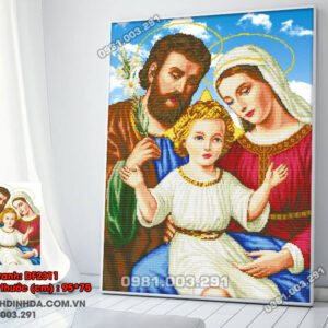 Tranh đính đá Gia Đình Chúa DF2311 kích thước 95cm x75cm
