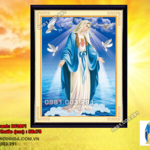 Tranh đính đá Đức Mẹ Ban Ơn DF2891 kích thước 55cm x75cm