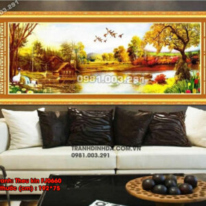 Tranh thêu chữ thập Gia Đình hạnh Phúc FJ0660 Kích thước 192cm x 75cm