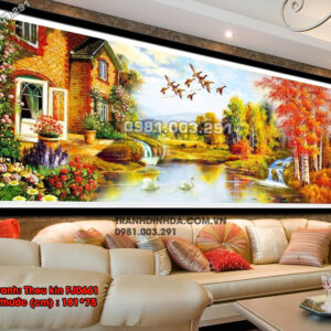 Tranh thêu chữ thập Gia Đình hạnh Phúc FJ0661 Kích thước 181cm x 75cm