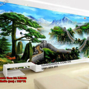 Tranh thêu chữ thập Vạn Lí Trường Thành FJ0663 Kích thước 192cm x 78cm
