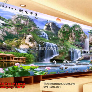 Tranh thêu chữ thập Sơn Thủy Hữu Tình FJ0741 Kích thước 150cm x 97cm