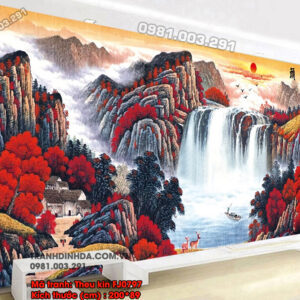 Tranh thêu chữ thập Thiên Nhiên Hùng Vỹ FJ0797 Kích thước 200cm x 89cm